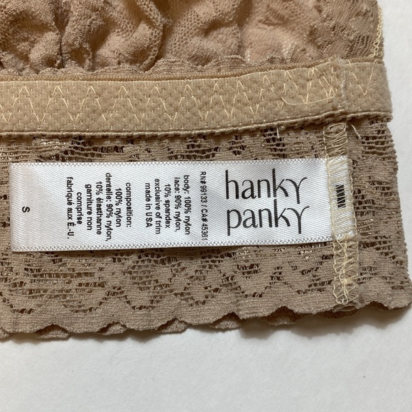Small Hanky Panky Lace Bralette Adjustable Straps, Beige, Light Nude Comfy! VGUC - Picture 13 of 16